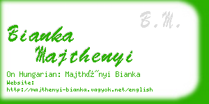 bianka majthenyi business card